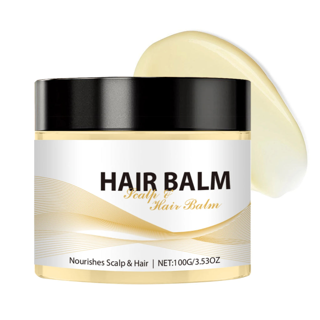 Scalp Hair Balm 100g Nourishes Strengthens Hair Roots Reduces Frizz Repairs Damage Deep Conditioning Care for Smooth Shiny Hair