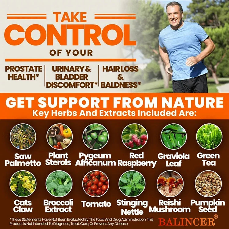Beta-sitosterol saw palmetto capsules for men&