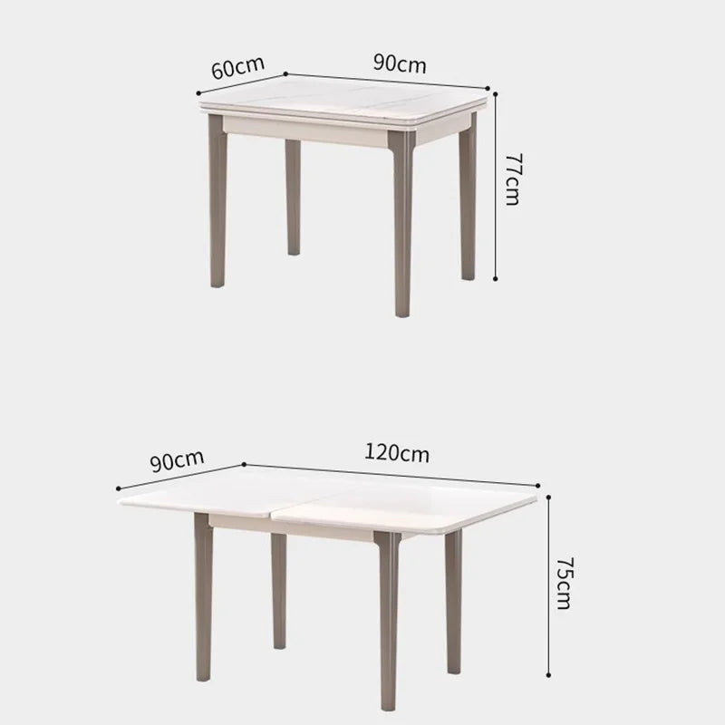 Delicacy Unique Desk Premium Luxury Nordic Design Dining Table Elegant Trendy Tavolo Di Pranzo Allungabile Dining Room Furniture
