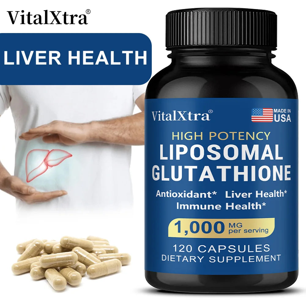 Liposome Glutathione, Supports The Immune System and Cardiovascular Health, Promotes Brain Health, Liver Health