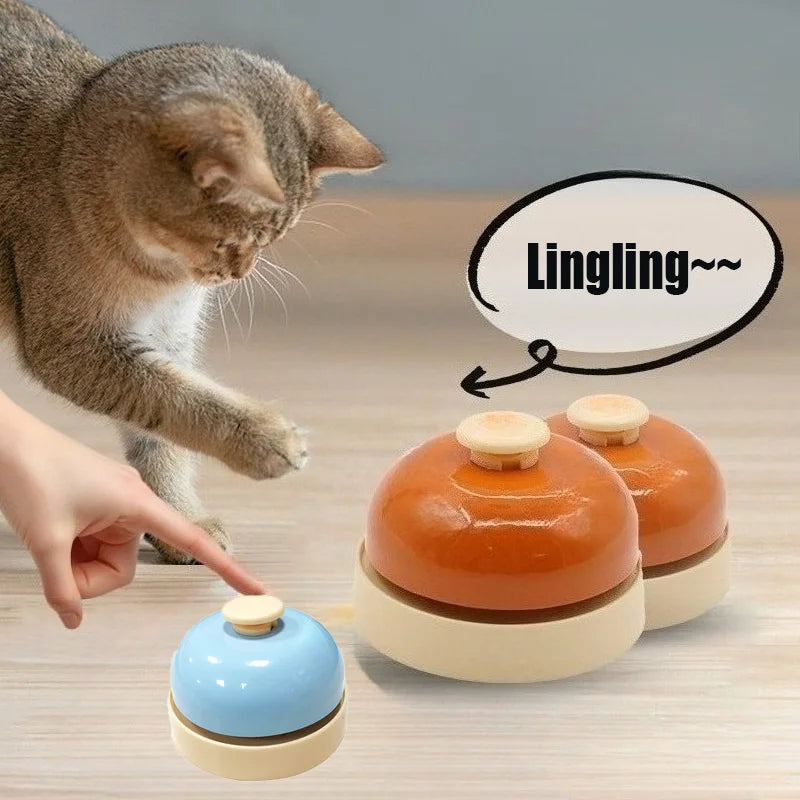 Pet Table Call Bell Toy Interactive Pet Training Toys Cat Kitten Call Bell Hand Press Puppy Food Reminder Feeding Bells