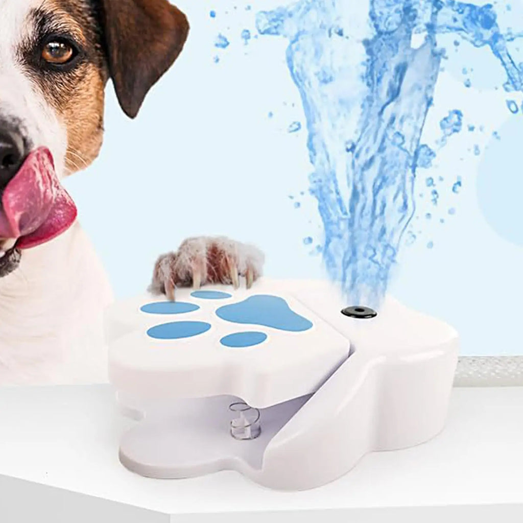 Pet Water Fountain Step on Dog Drinking Fountain Paw Activated Puppy Sprinkler Step on Pet Drinking Dispenser for Outdoor Garden