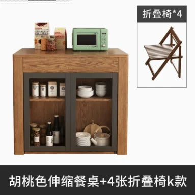 Modern Extendable Dining Table, Multi-functional Folding Wood Color ,Customizable Home Furniture ,Kitchen Table