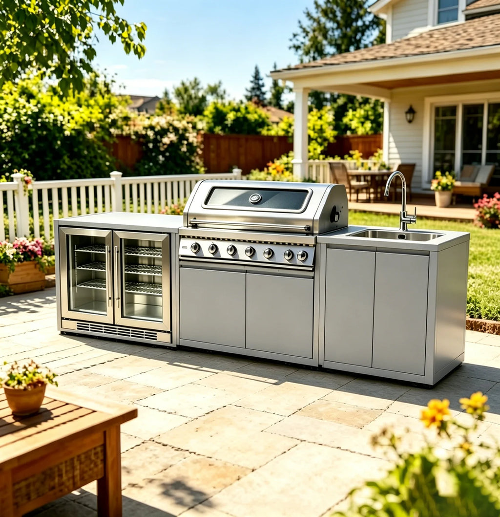 Full Kitchens Offer Complete Outdoor Kitchens, Durable Cabinets Set with Kitchen Islands & Carts, Ensemble Casserole De Cuisine