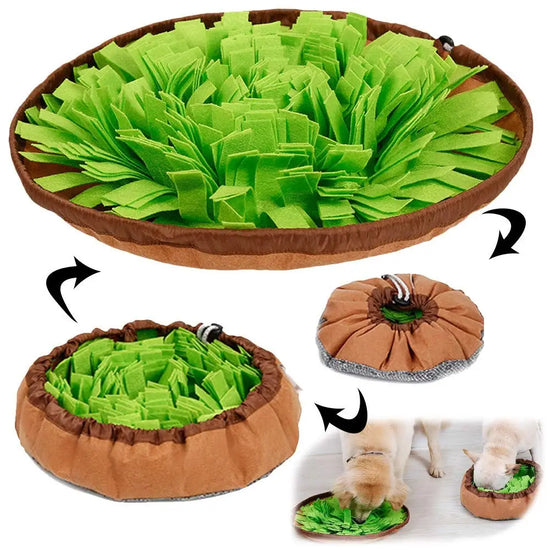 Pet Snuffle Mat for Dogs, Interactive Feed Game for Boredom, Encourages Natural Foraging Skills for Cats Dogs Bowl Travel Use