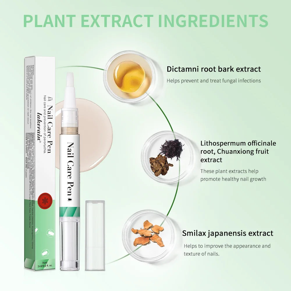 Nail Care Pen Nourish and Moisturize Nails Prevent Fungal Infections Improve Appearance Flat Brush Head Design Daily Nail Care