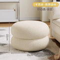Living room small stool lamb wool bench household round stool Internet celebrity children sofa stool low stool simple pier shoe