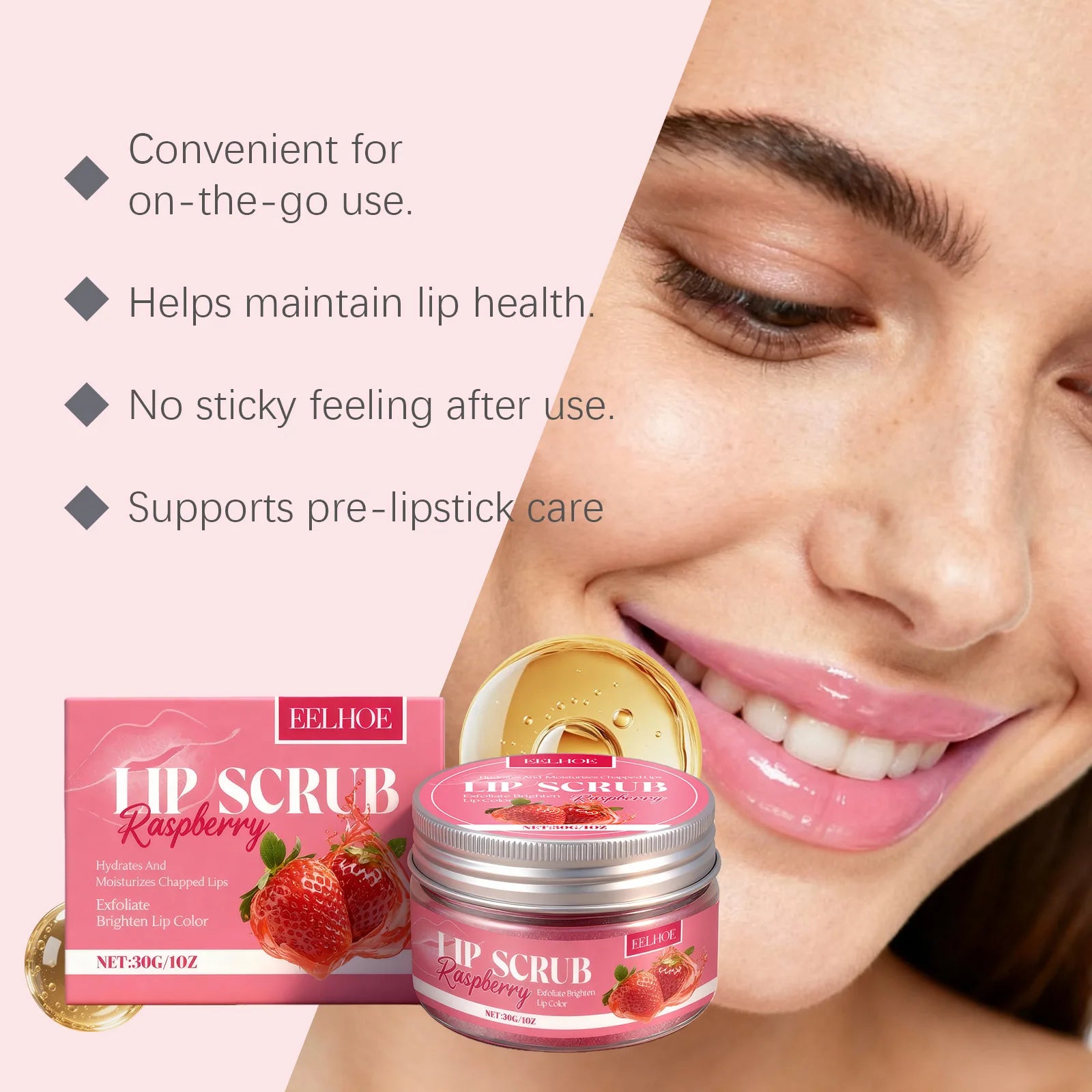 Lip Scrub for Daily Moisturizing, Naturally Plump and Radiant, Soft and Supple Lip Skin That Is Hydrated and Non Sticky