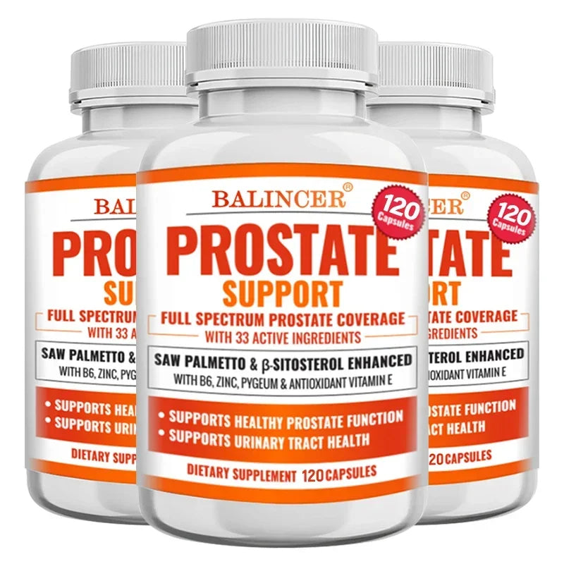 Beta-Sitosterol Saw Palmetto Capsules for Men's Prostate Health Vitamins Supports Hair Growth Men's Health Urinary Tract Health