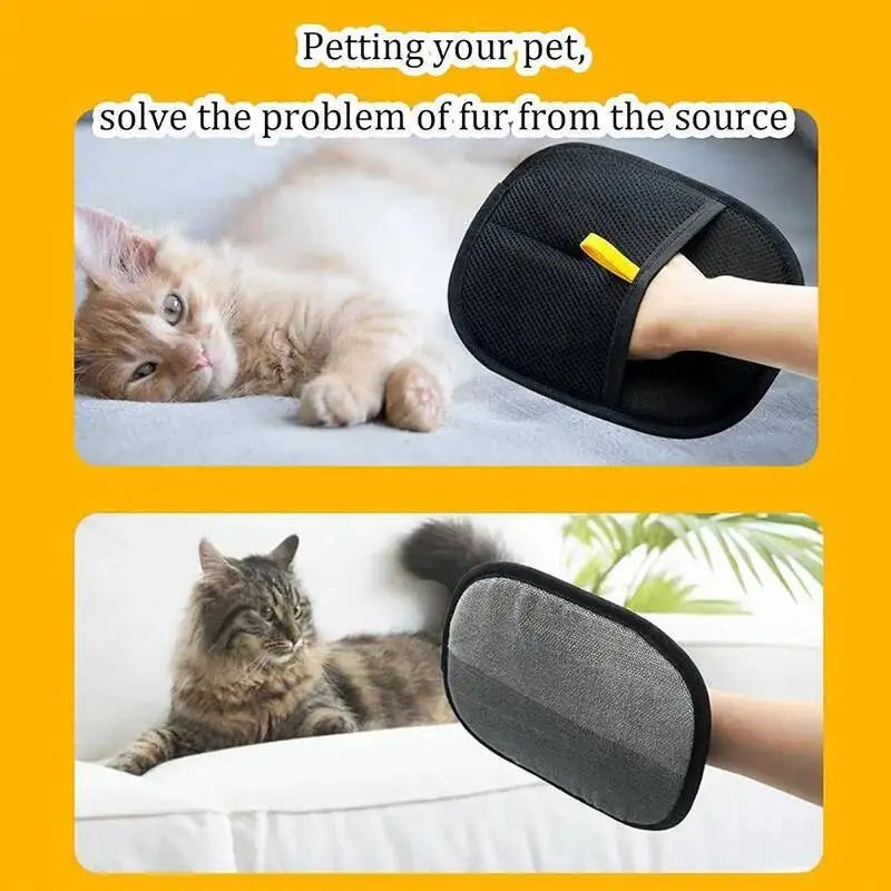 Pet Hair Removal Tool Reusable Static Removal Gloves, Double-Sided Grooming Gloves for Pets, Removes Pet Fur Hair for Carpets