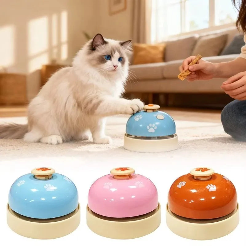 Pet Table Call Bell Toy Interactive Pet Training Toys Cat Kitten Call Bell Hand Press Puppy Food Reminder Feeding Bells