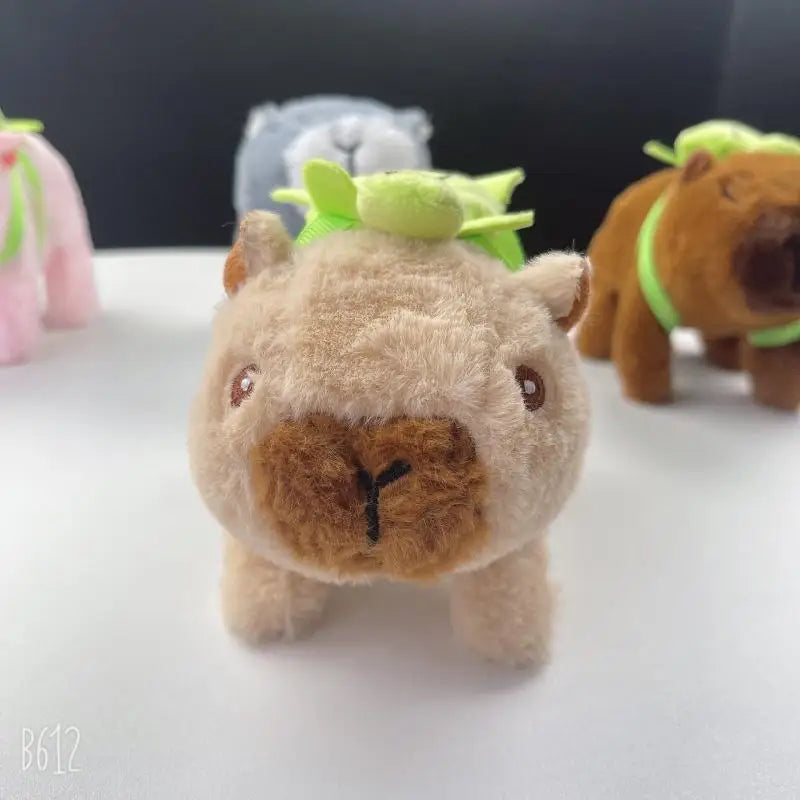 1 Piece Walking Moving Back And Forth Calling Electronic Pet Children's Toy Simulation Electric Plush Capybara Doll
