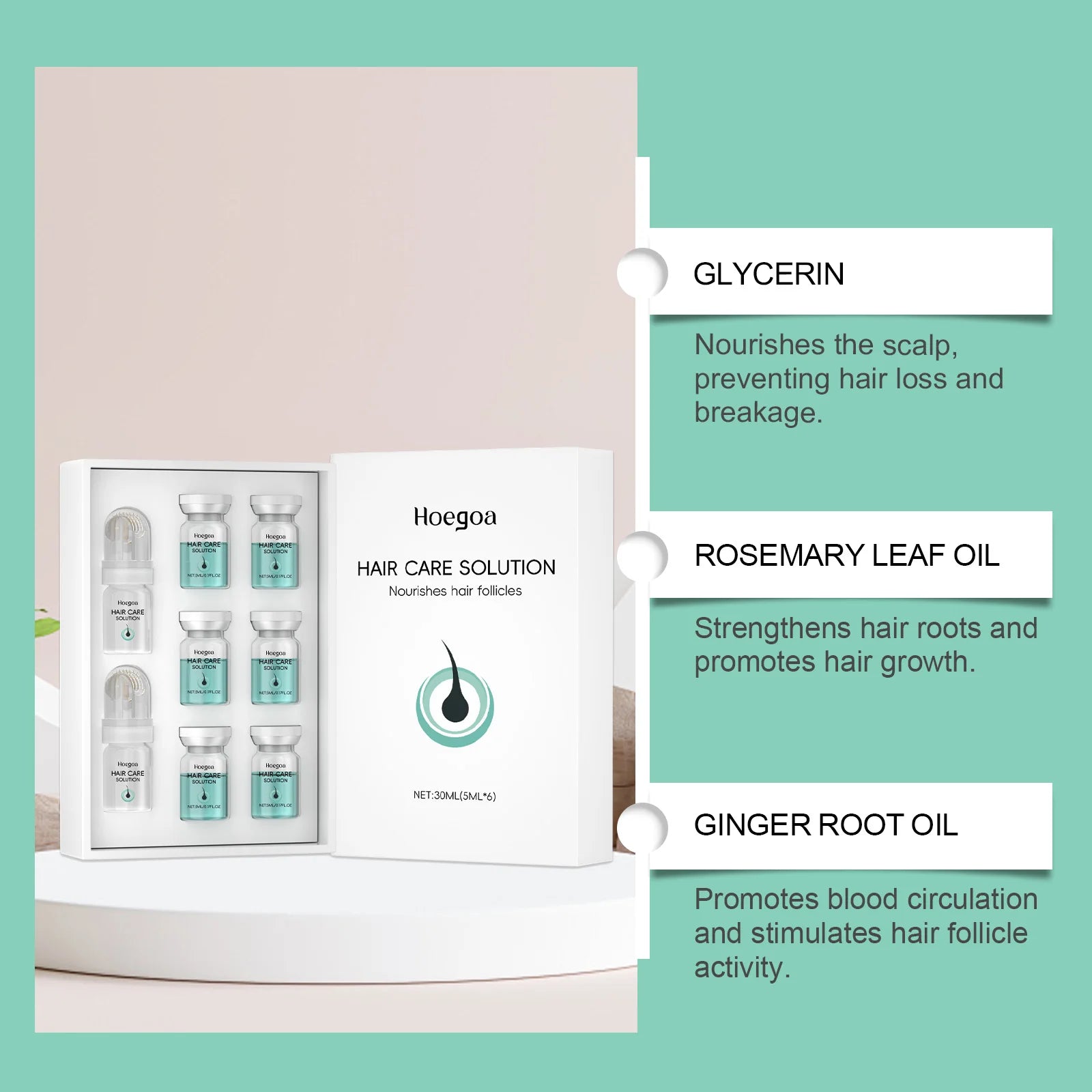 Scalp Nourishment Hair Growth Essence - Nourishing and Protecting, Smooth and Shiny Hair, Daily Scalp Care Ampoule Essence