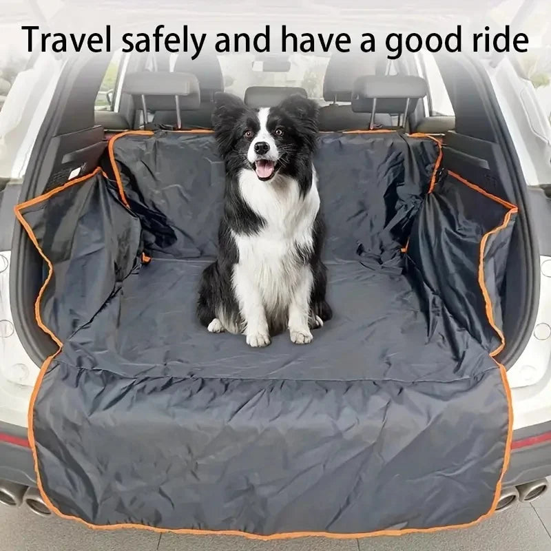 Pet Car Trunk Mat Durable Polyester Non-Slip Scratch Resistant Easy Clean SUV Car Pet Safety Pad Auto Interior Protector