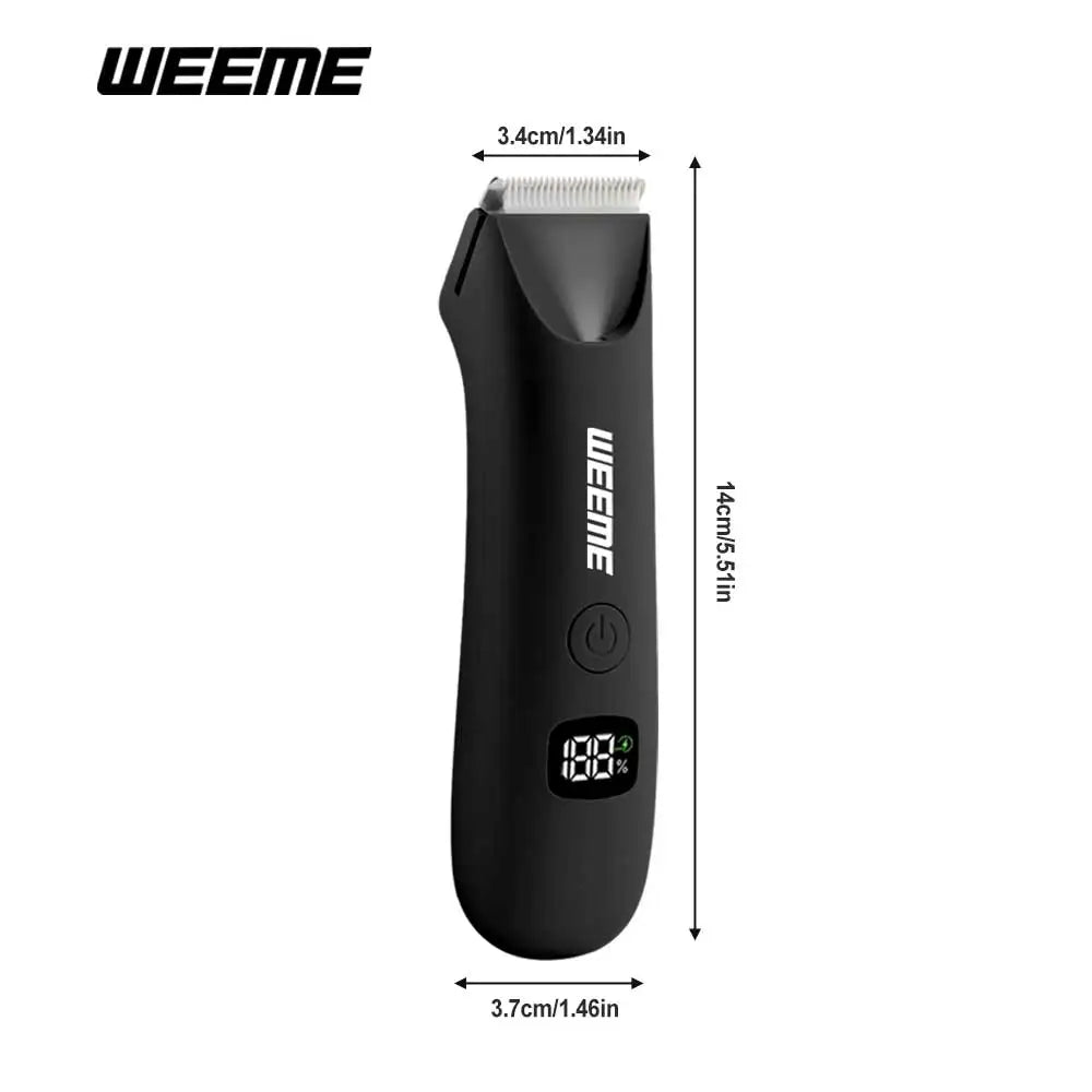 Men's Body Grooming Trimmer with Digital Display, Multi-Functional Electric Hair Removal, Portable Quick Body Hair Trimmer