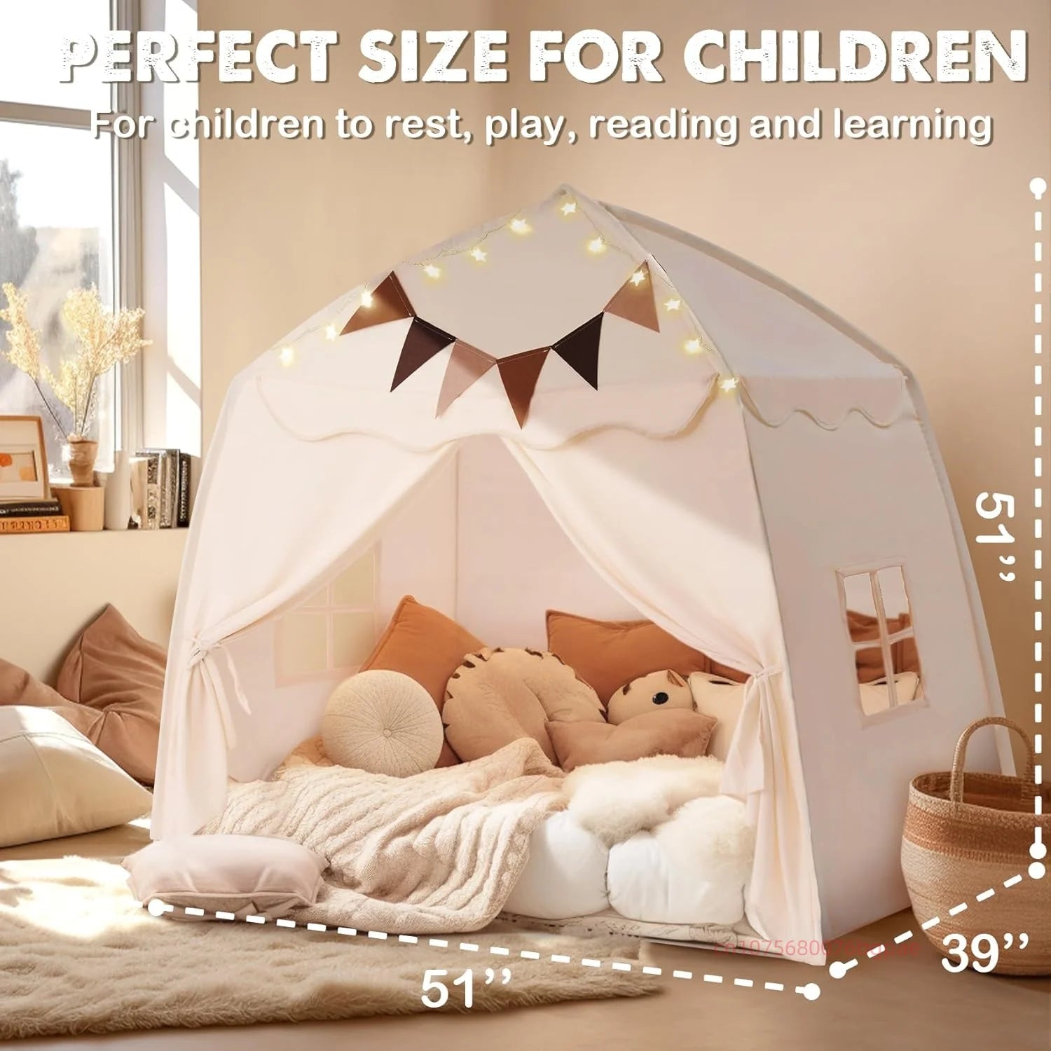 Bed Tent for Kid Child Toys Tents Kids Play Tent Bed Canopy Privacy Space Sleeping Drafty Room Dream Tents Indoor Play Tent