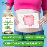 Oregano oil softgels for intestinal health, antioxidant benefits, Didacat brand, 120 softgels dietary supplement