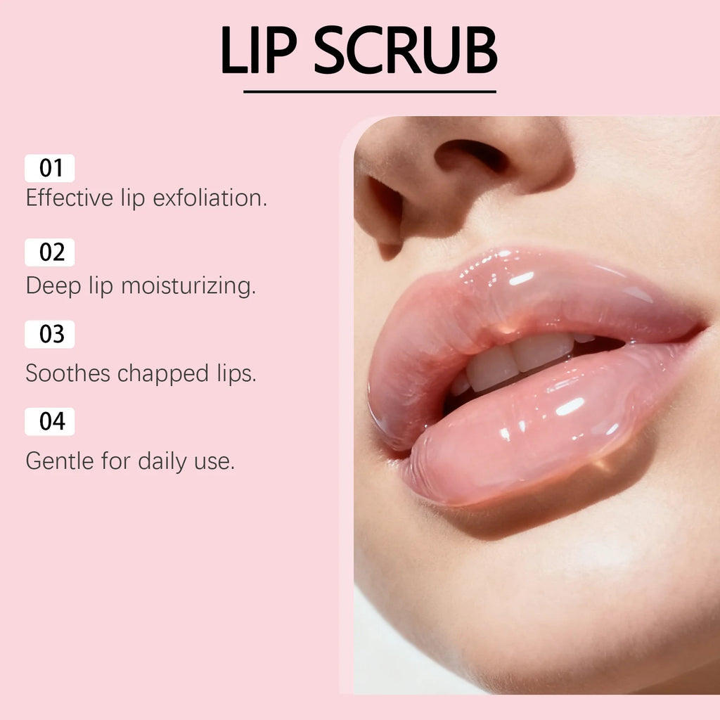 Lip Scrub for Daily Moisturizing, Naturally Plump and Radiant, Soft and Supple Lip Skin That Is Hydrated and Non Sticky