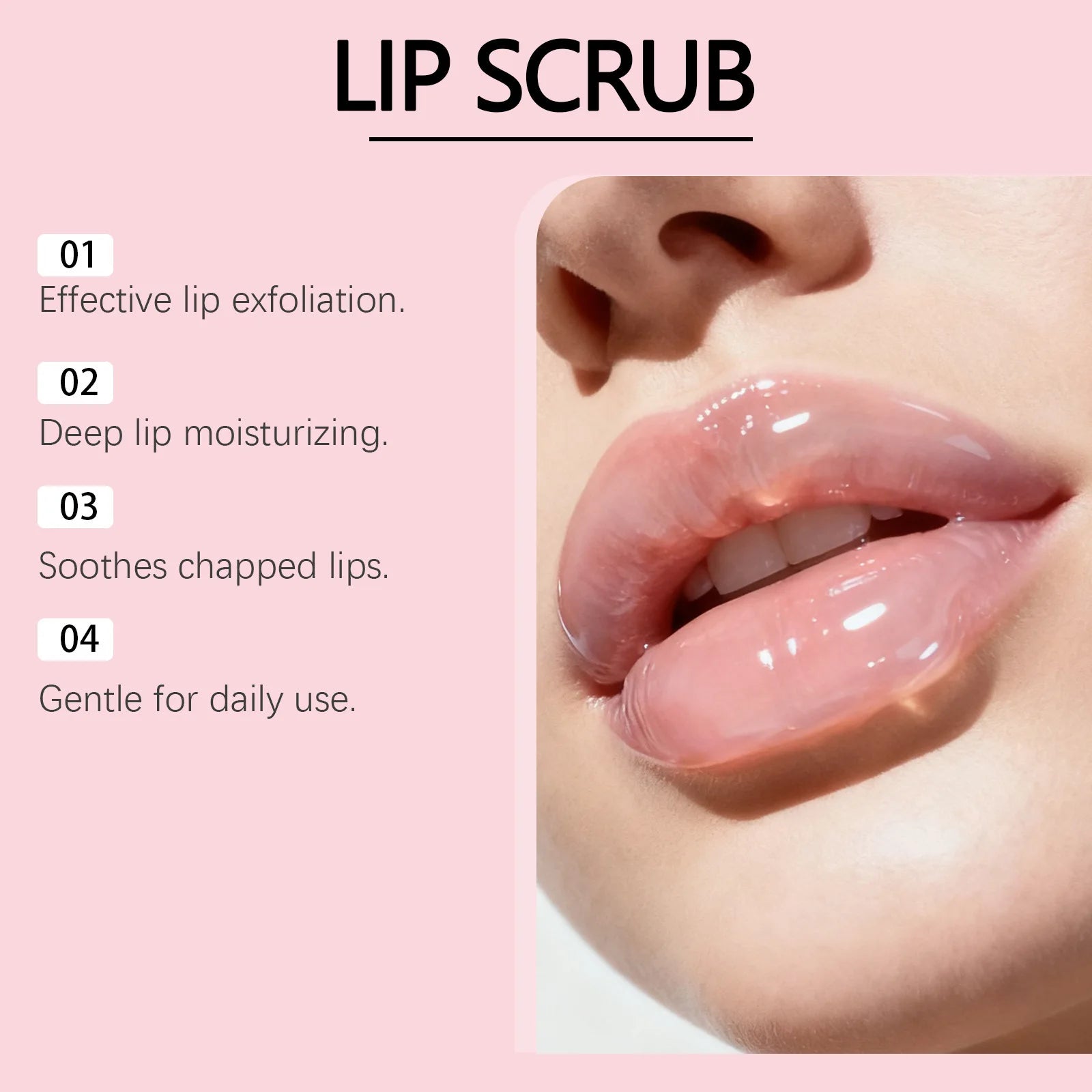Lip Scrub for Daily Moisturizing, Naturally Plump and Radiant, Soft and Supple Lip Skin That Is Hydrated and Non Sticky