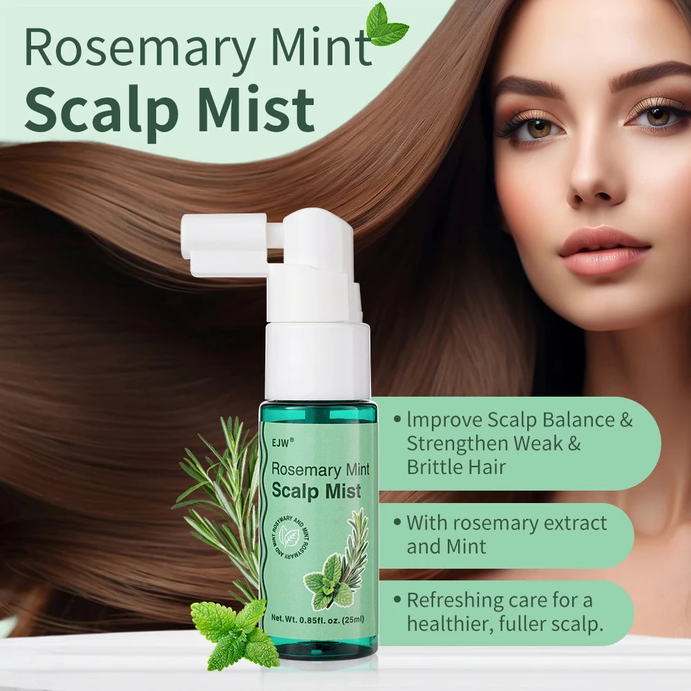 Hair Growth Spray,Scalp Scrub,Rosemary Scalp Exfoliator Scrub Shampoo,Hair Booster Serum,Strengthens Hair Roots,Helps Strengthen