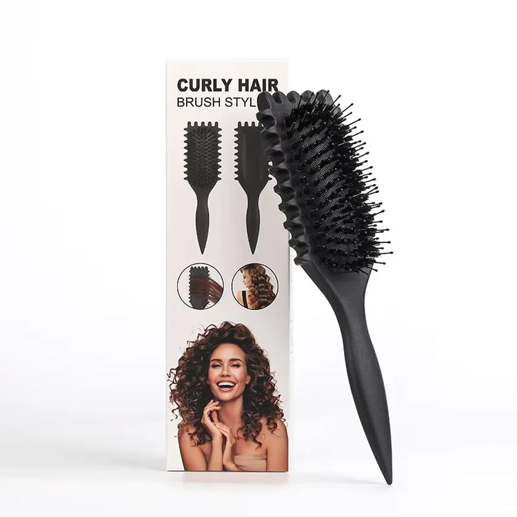 Salon Bursh Curly Hair Styling Brush for defined curls, featuring nylon bristles and colorful design options.