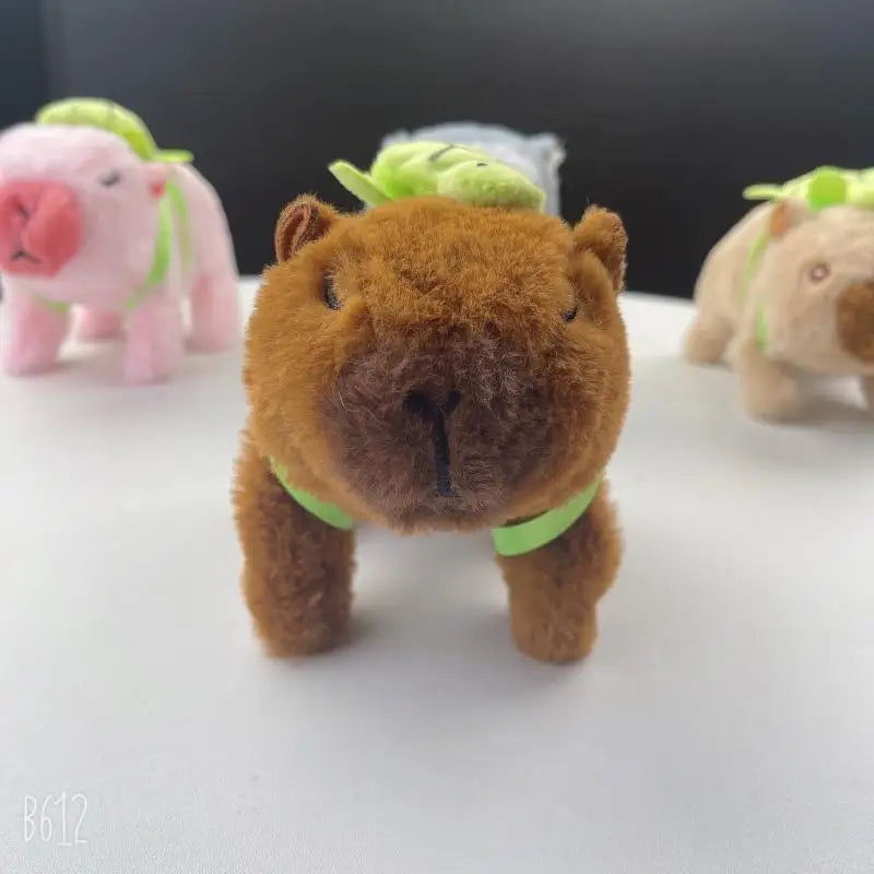 1 Piece Walking Moving Back And Forth Calling Electronic Pet Children's Toy Simulation Electric Plush Capybara Doll