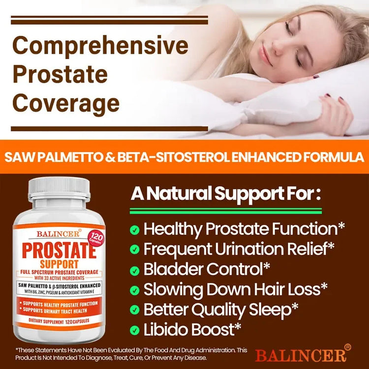 Beta-sitosterol saw palmetto capsules for men&