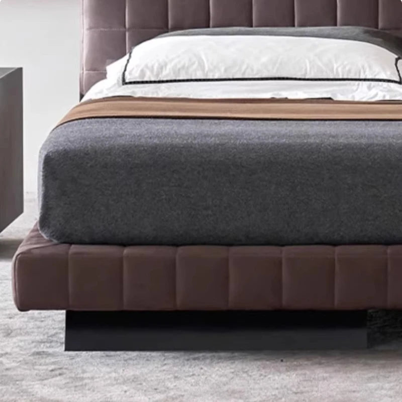 Modern Fashion Bedroom Bed Decor For Couples Double Beds Soft Backrest Headboard Nordic Design Frame King Bed Room Furnitures