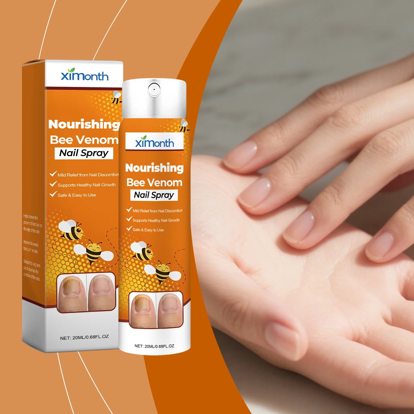 Nail Nourishing Spray Gentle Care for Hands and Feet, Strengthens Nails, Moisturizes, and Softens Cuticles