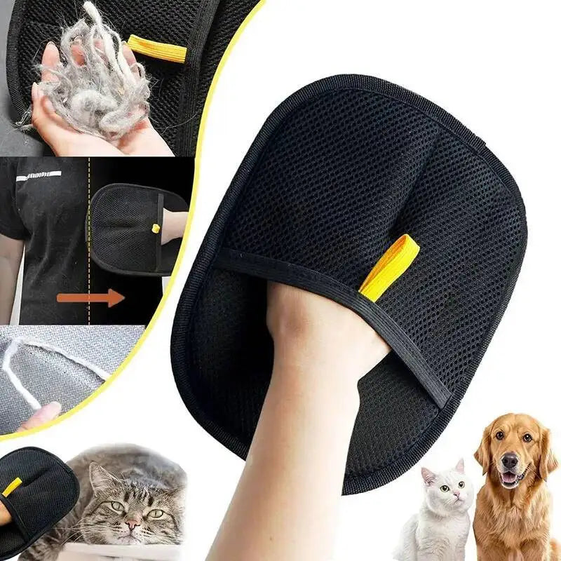 Pet Hair Removal Tool Reusable Static Removal Gloves, Double-Sided Grooming Gloves for Pets, Removes Pet Fur Hair for Carpets