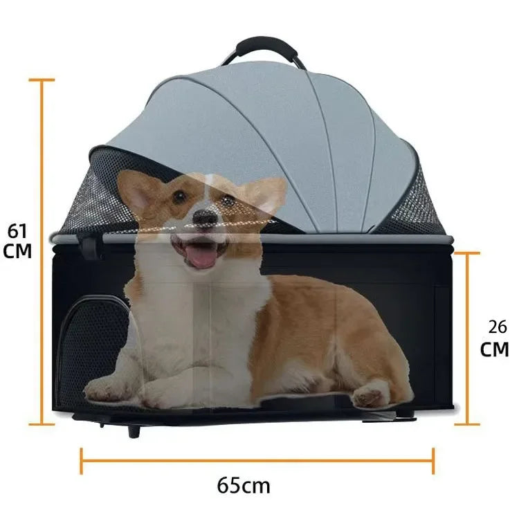 Pet Car Strollers 3in1 Lightweight Foldable Specifically Designed for Walking Dogs Infants Medium-sized Small Dogs Cats Outdoor