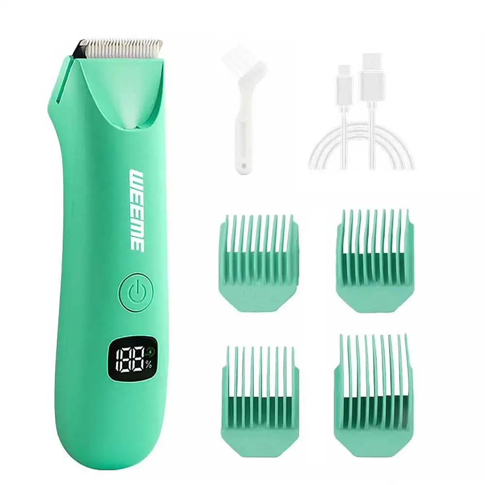 Men's Body Grooming Trimmer with Digital Display, Multi-Functional Electric Hair Removal, Portable Quick Body Hair Trimmer