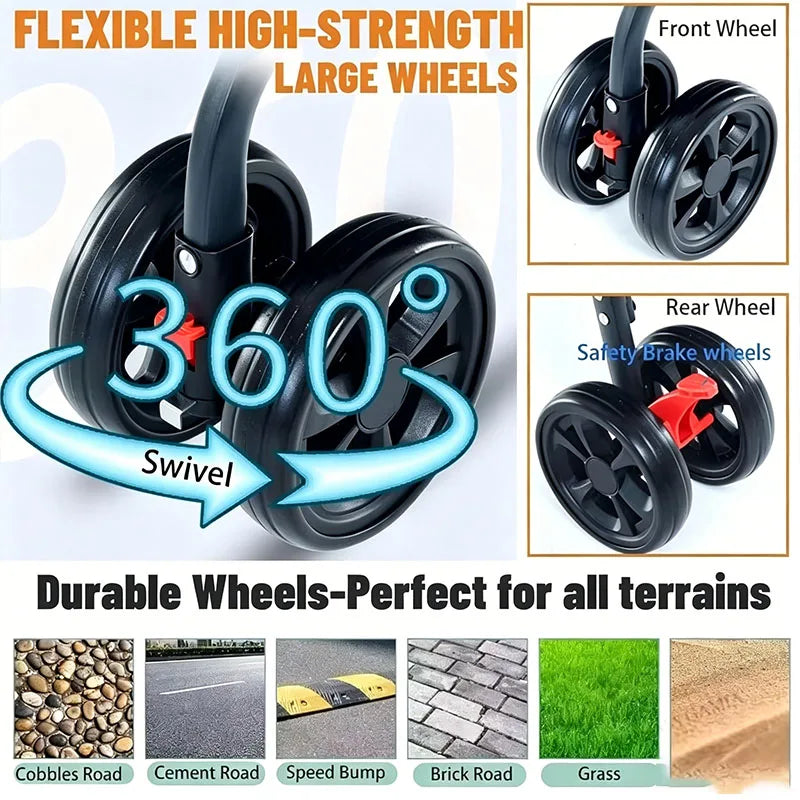 Pet Car Strollers 3in1 Lightweight Foldable Specifically Designed for Walking Dogs Infants Medium-sized Small Dogs Cats Outdoor