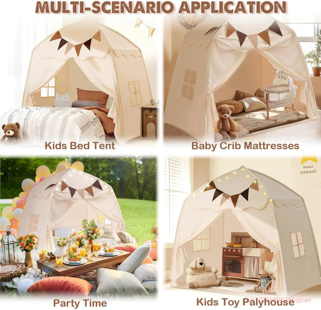 Bed Tent for Kid Child Toys Tents Kids Play Tent Bed Canopy Privacy Space Sleeping Drafty Room Dream Tents Indoor Play Tent