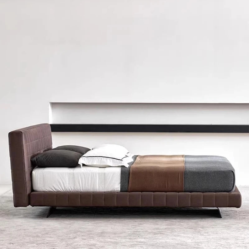 Modern Fashion Bedroom Bed Decor For Couples Double Beds Soft Backrest Headboard Nordic Design Frame King Bed Room Furnitures