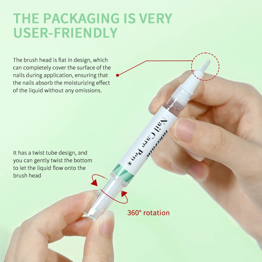 Nail Care Pen Nourish and Moisturize Nails Prevent Fungal Infections Improve Appearance Flat Brush Head Design Daily Nail Care