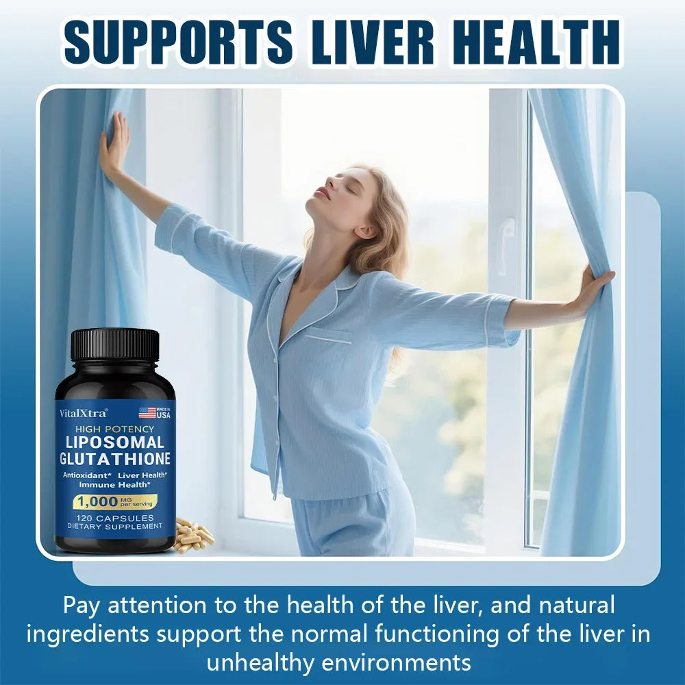 Liposome Glutathione, Supports The Immune System and Cardiovascular Health, Promotes Brain Health, Liver Health