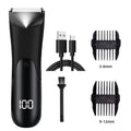 Men'S Groin Body Hair Trimmer, Electric Ball Trimmer, Includes 2 Guard Attachments, Ceramic Blade Head, Wet And Dry Shaver