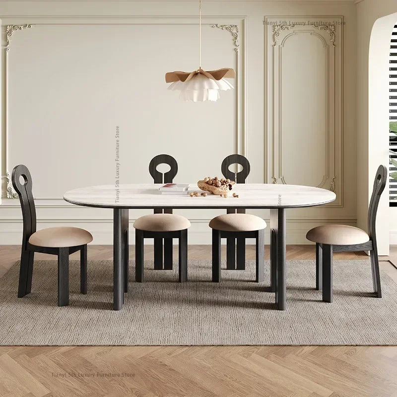Nordic Wooden Dining Tables Living Room Marble Modern Dining Tables Kitchen Italian Design Home Furniture Tavolo Pranzo LLDT