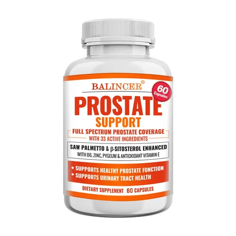 Beta-Sitosterol Saw Palmetto Capsules for Men's Prostate Health Vitamins Supports Hair Growth Men's Health Urinary Tract Health