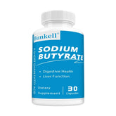 Sodium Butyrate Gut Health Supplement by Bunkell, promoting digestive health and liver function, 120 capsules.