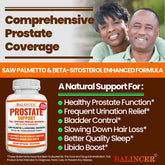 Prostate Supplements for Men - Balincer Prostate Support bottle with benefits for urinary tract health