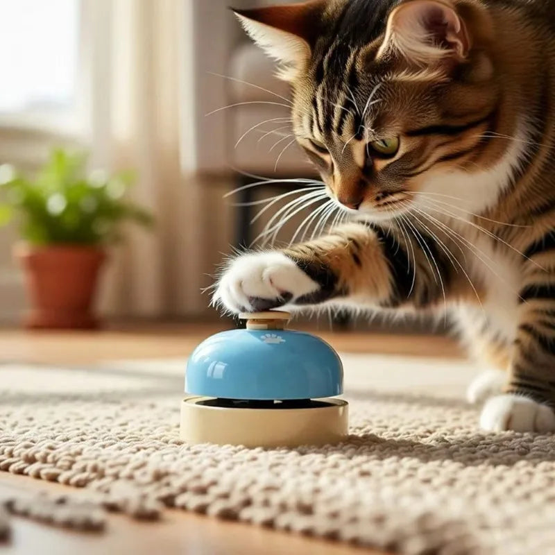 Pet Table Call Bell Toy Interactive Pet Training Toys Cat Kitten Call Bell Hand Press Puppy Food Reminder Feeding Bells