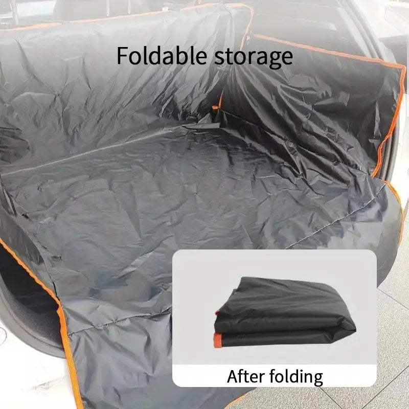 Pet Car Trunk Mat Durable Polyester Non-Slip Scratch Resistant Easy Clean SUV Car Pet Safety Pad Auto Interior Protector