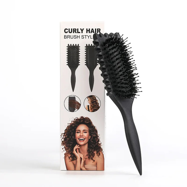 Salon Bursh Curly Hair Styling Brush for defined curls, featuring nylon bristles and colorful design options.