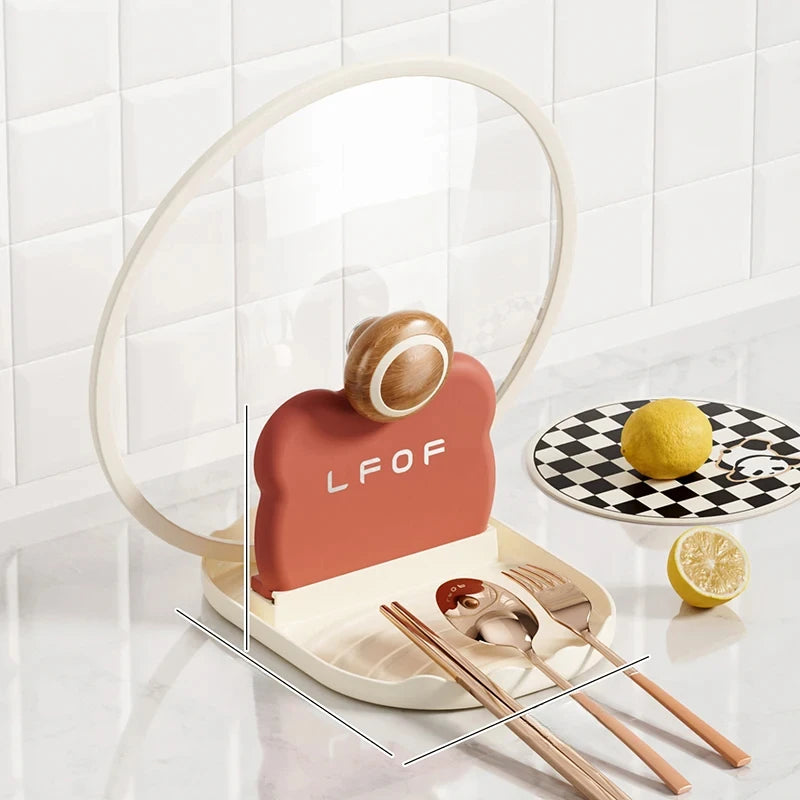 Kitchen Bear Pot Lid Rack, Countertop Style Spoon And Fork Storage Rack, Household Spatula Storage Rack, Can Drain Water