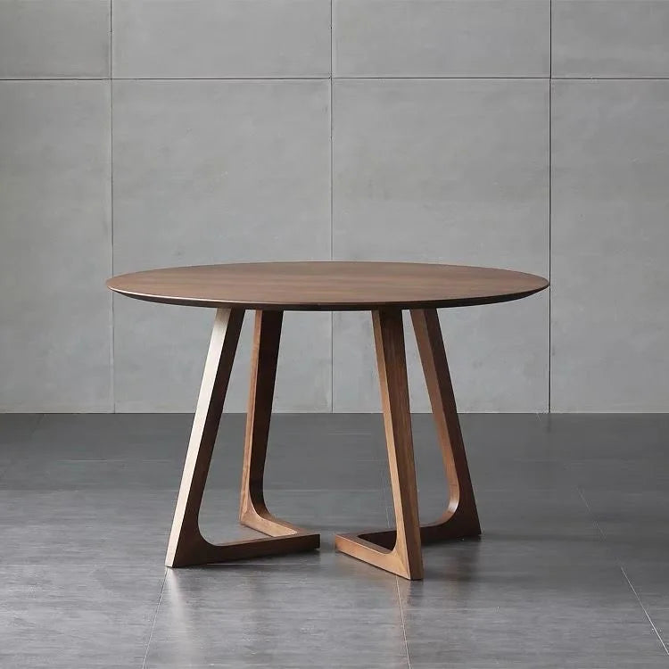 High-End Minimalist Solid Wood round Dining Table Compact Home Use Ideal for Apartments Home Furniture