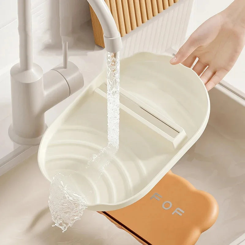Kitchen Bear Pot Lid Rack, Countertop Style Spoon And Fork Storage Rack, Household Spatula Storage Rack, Can Drain Water