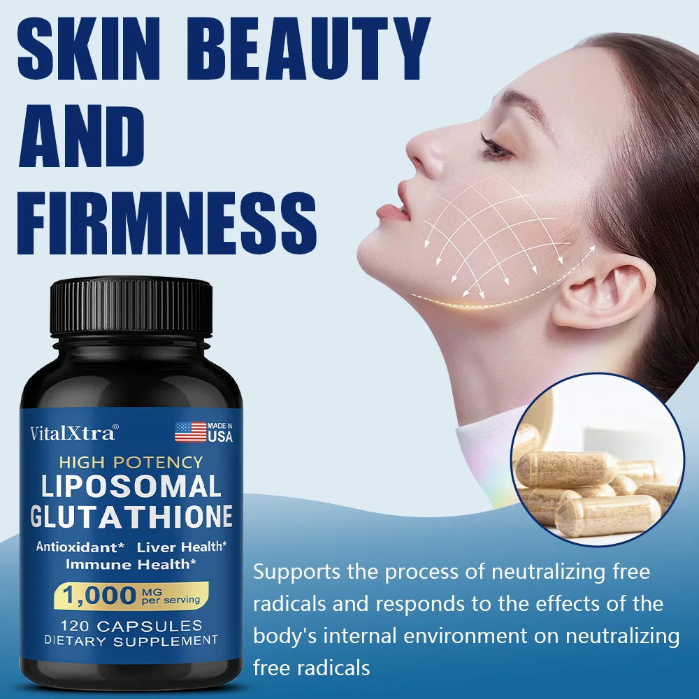Liposome Glutathione, Supports The Immune System and Cardiovascular Health, Promotes Brain Health, Liver Health