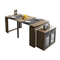 Multifunctional Dining Table Expandable Dining Table Storage Space Saving Rectangular Dining Table
